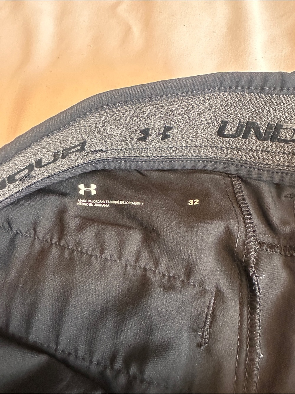 Under Armour Men’s Black Athletic Shorts with Gray Waistband